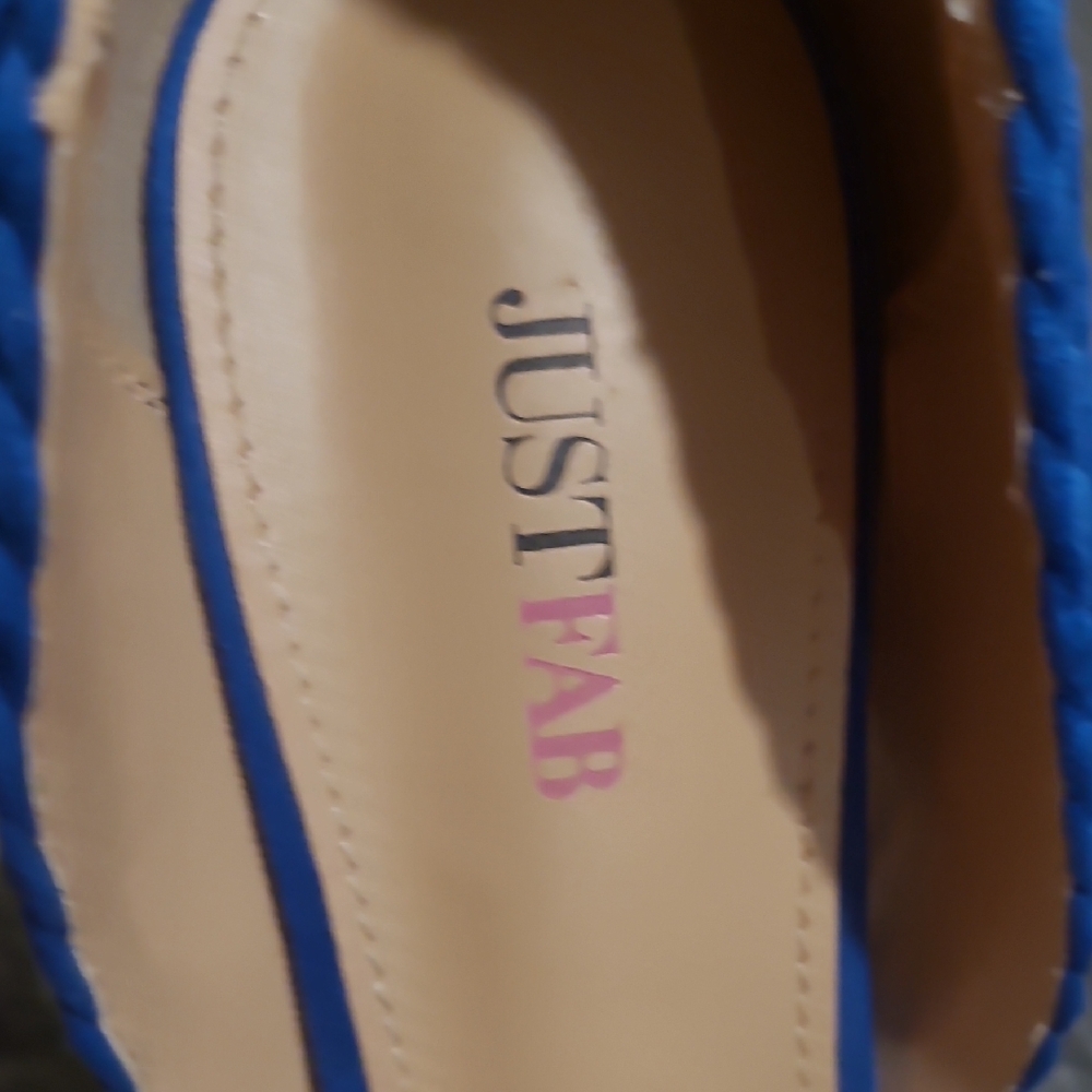 JustFab Women's Faux Suede Blue Heels - Picture 11 of 12